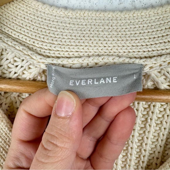 Everlane The Texture Cotton Cardigan – Cream (Size L) - Picture 4 of 12